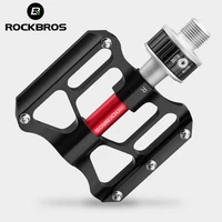 rockbros anti slip bicycle pedals flat mtb bike pedals aluminium sealed bearings quick release bmx mountain road cycling pedal
