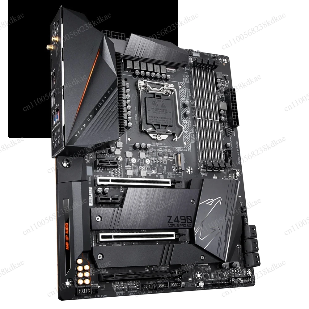 Фото Материнская плата Z490 LGA 1200 для настольных ПК, AORUS PRO AX, 4×DDR4, USB 3.2 Gen2, RGB Fusion 2.0 №2