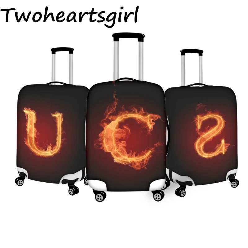 

Чехлы для багажа twoheart sgirl, креативные Чехлы для чемоданов с надписью Fire, прочный защитный чехол для чемодана, чехлы на колесиках, необходимые аксессуары