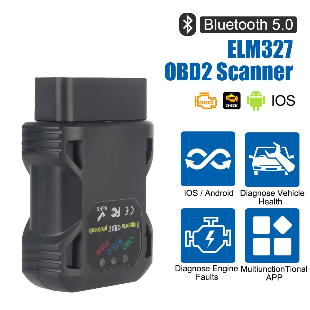 Автомобильный диагностический инструмент OBD II Bluetooth 5 0 для Android/IOS Windows считыватель
