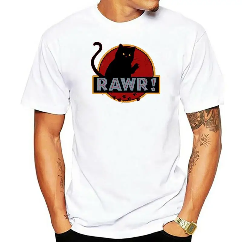 

Мужская футболка, черная футболка Rawr, футболки для женщин и мужчин