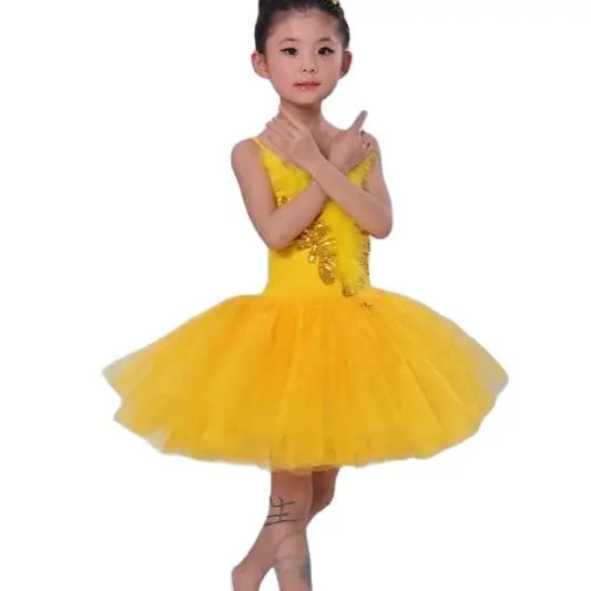 

new children's dance gauze skirt, training dress ballet skirt, girls suspenders gauze skirt children's performance dress cos