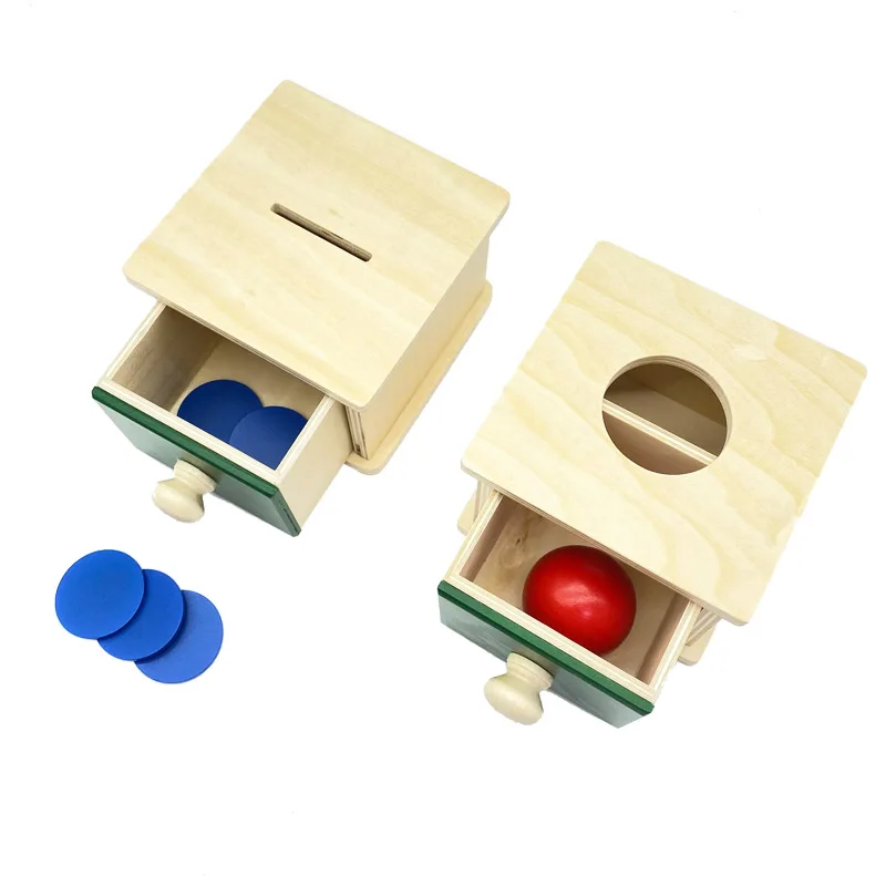 

Sensory Toys Object Permanence Box with Tray Life Skills Toys Hand Educational Toy