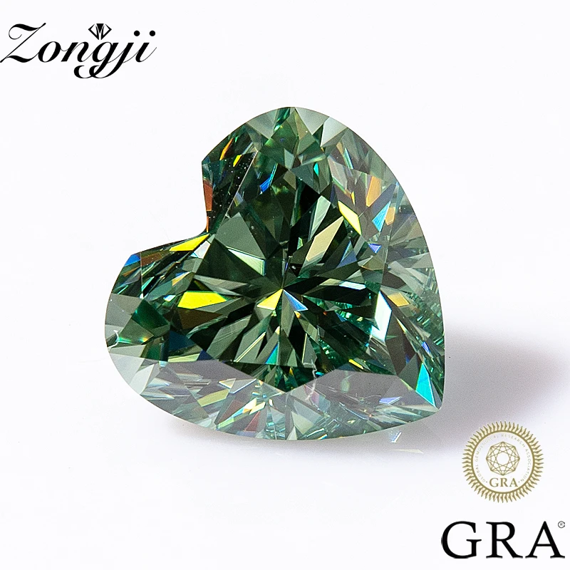 

ZONGJI Loose Gemstones 100% Real Moissanite Stone ViVid Blue Color Pear Cut for Diamond Ring with GRA Certificate Precious Gems