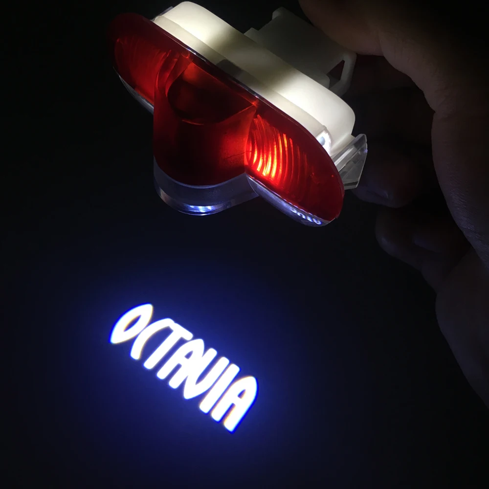 

2pcs OCTAVIA Welcome Light For Skoda OCTAVIA A2 A3 A5 A7 2 3 2012-2021 OCTAVIA Logo Projector Light Skoda Car Door Light