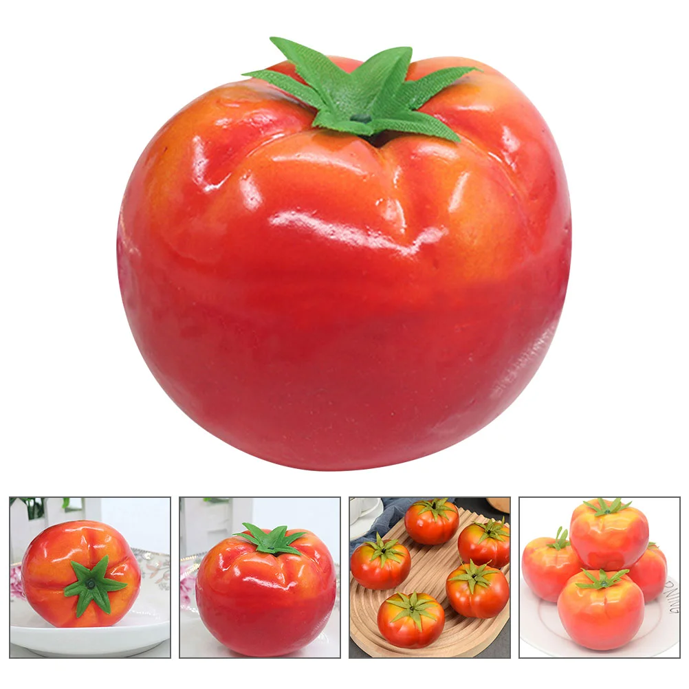 10 Pcs Decor Home Realistic Vegetable Model Foams Tomatoes Statue Plastic Props Ornament Small Prop