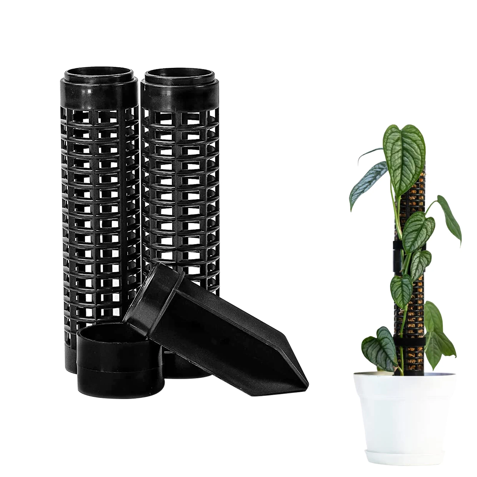 

Moss Pole For Climbing Plants Stackable Moss Stick For Potted Plants Stackable PVC Plant Support Stakes For Monstera Plant