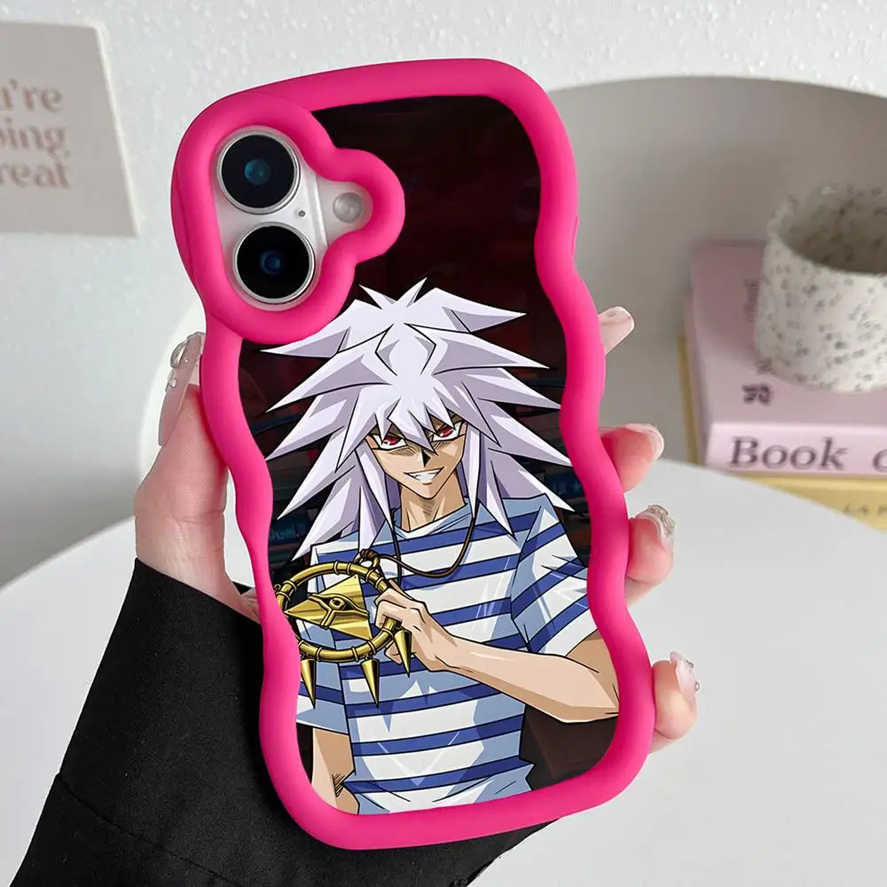 Фото Чехол для телефона Yugioh Yami Bakura для iPhone 17 16 15 14 13 12 11 Air Pro Max Plus, красный, мягкий ТПУ, с волнистым краем №4