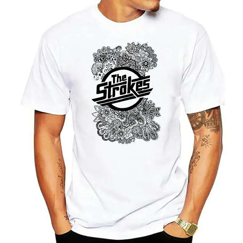 

Printed Men T Shirt Cotton O-Neck tshirts strokes Short-Sleeve Women T-Shirt