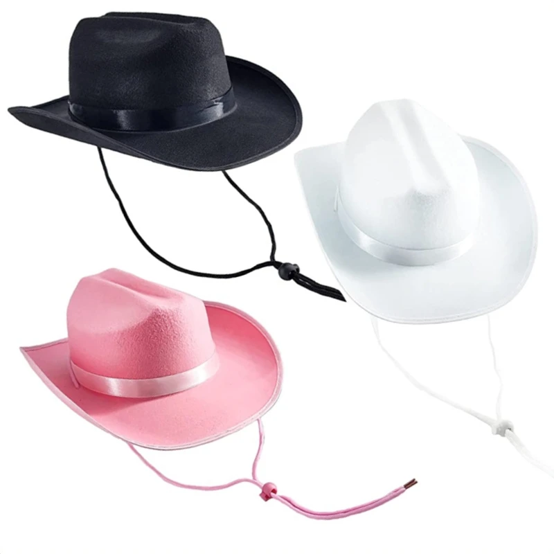 

667E модные принадлежности в западном стиле фетровая шляпа Федора с широкими полями ковбойская джазовая шляпа