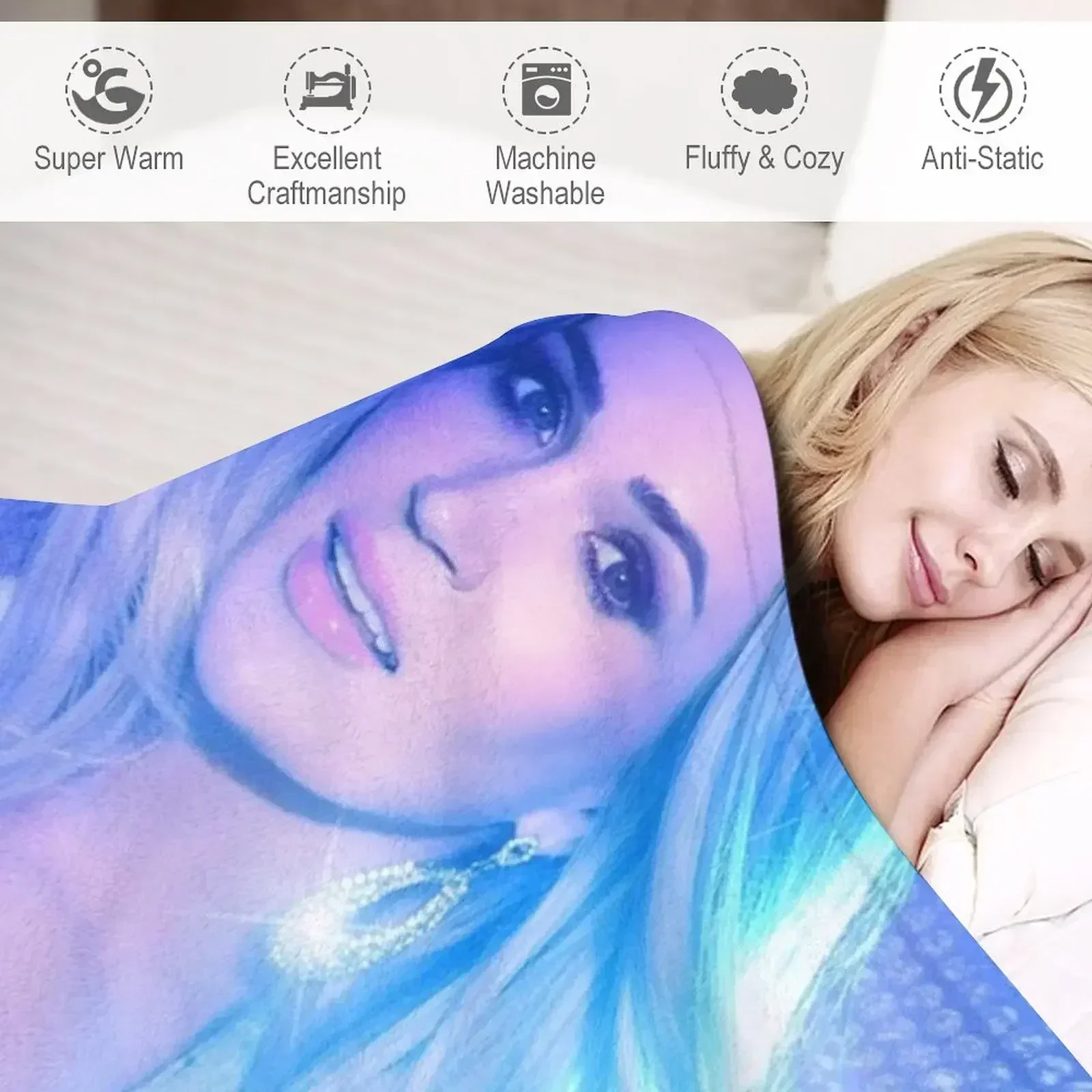 Джинсовое одеяло Carrie Tour 2022 мягкое плед в клетку для пикника декоративные одеяла