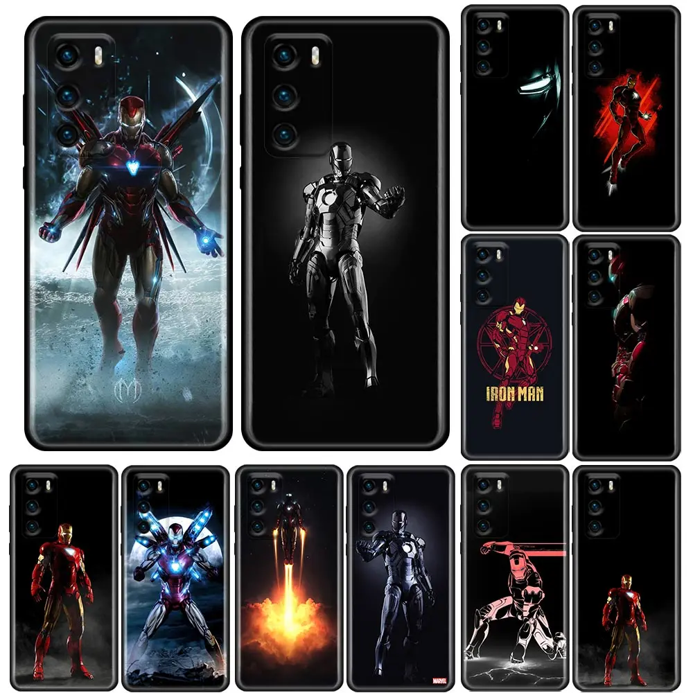 

Marvel Phone Case for Huawei P10 P20 P30 P40 Lite P50 Pro Plus P Smart Z Case Soft Silicone Cover Iron Man Lover Marvel