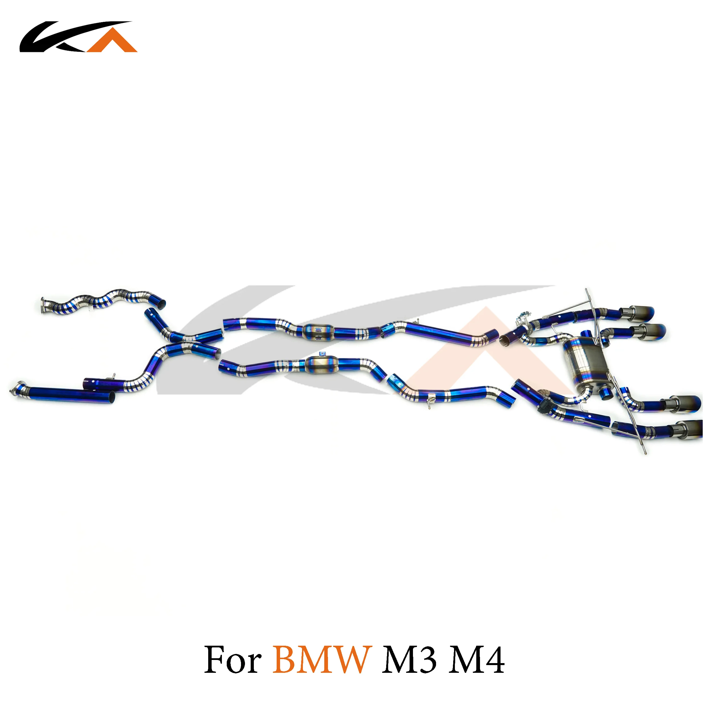 KA Детали выхлопной системы из титанового сплава Catback для BMW M3 M4 G80 G82 3 0T клапан