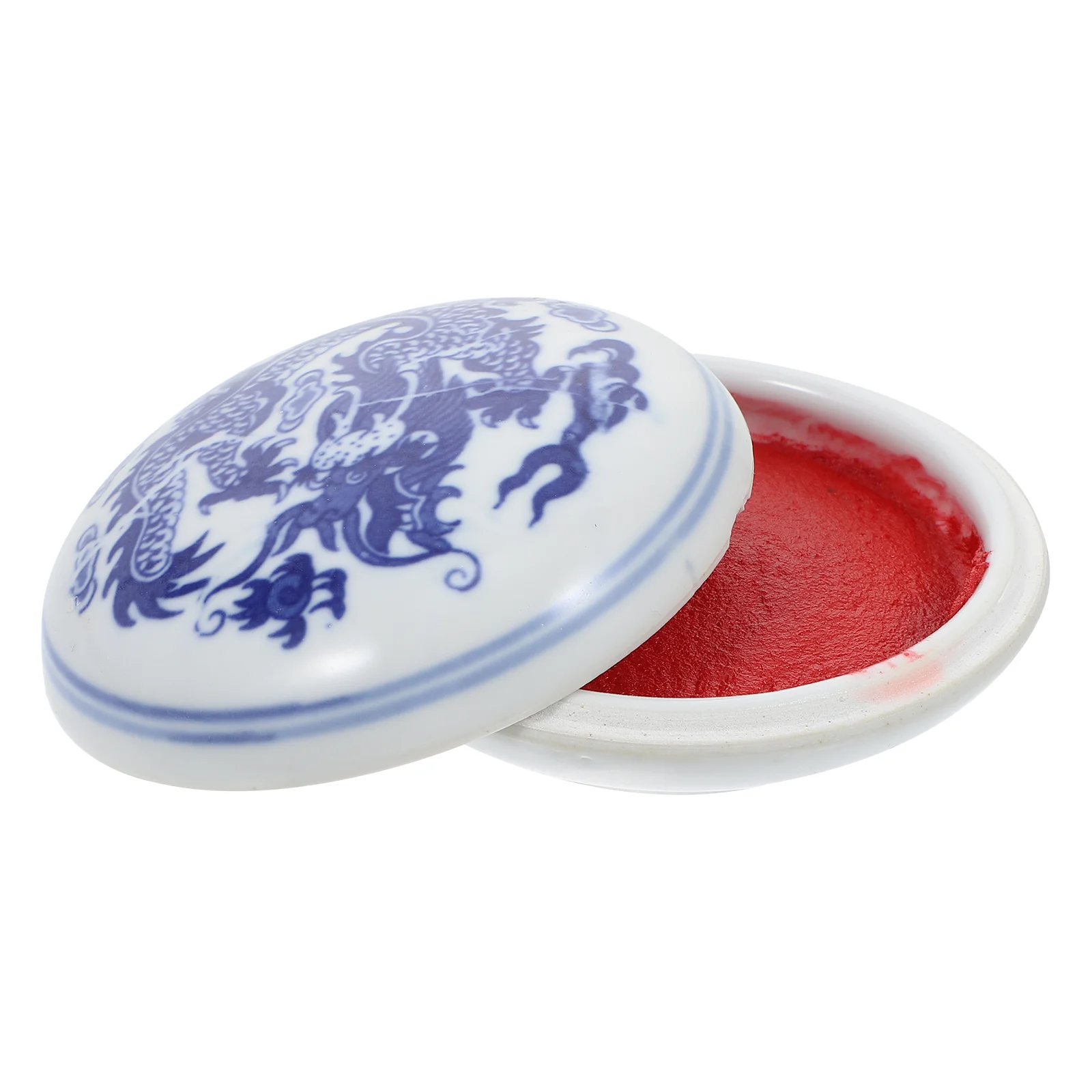

Inkpad Ink Painting Calligraphy Pad Red Color Portable Chinese Pads Scrapbooking Delicate Premium Box Ceramic Stamp Paste