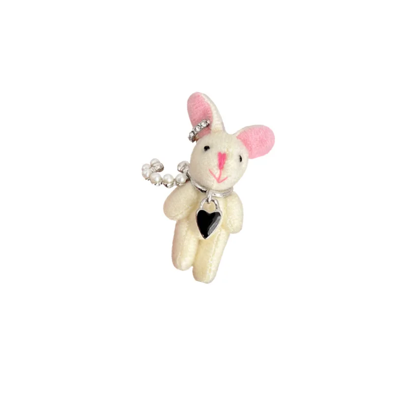 Модный зажим для ушей женский дизайн милый плюшевый кролик безболезненный без