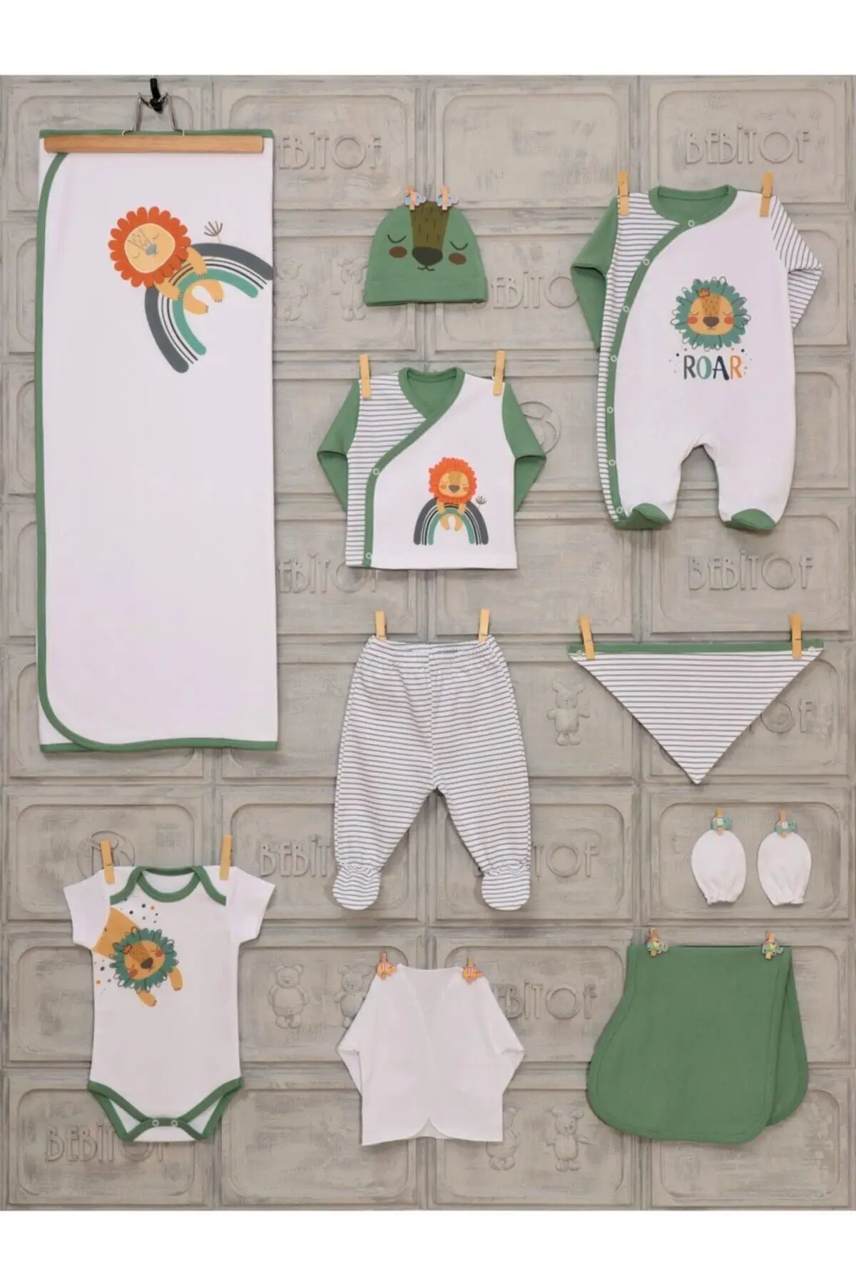 

Набор для больницы унисекс с зеленым львом, 10 шт.