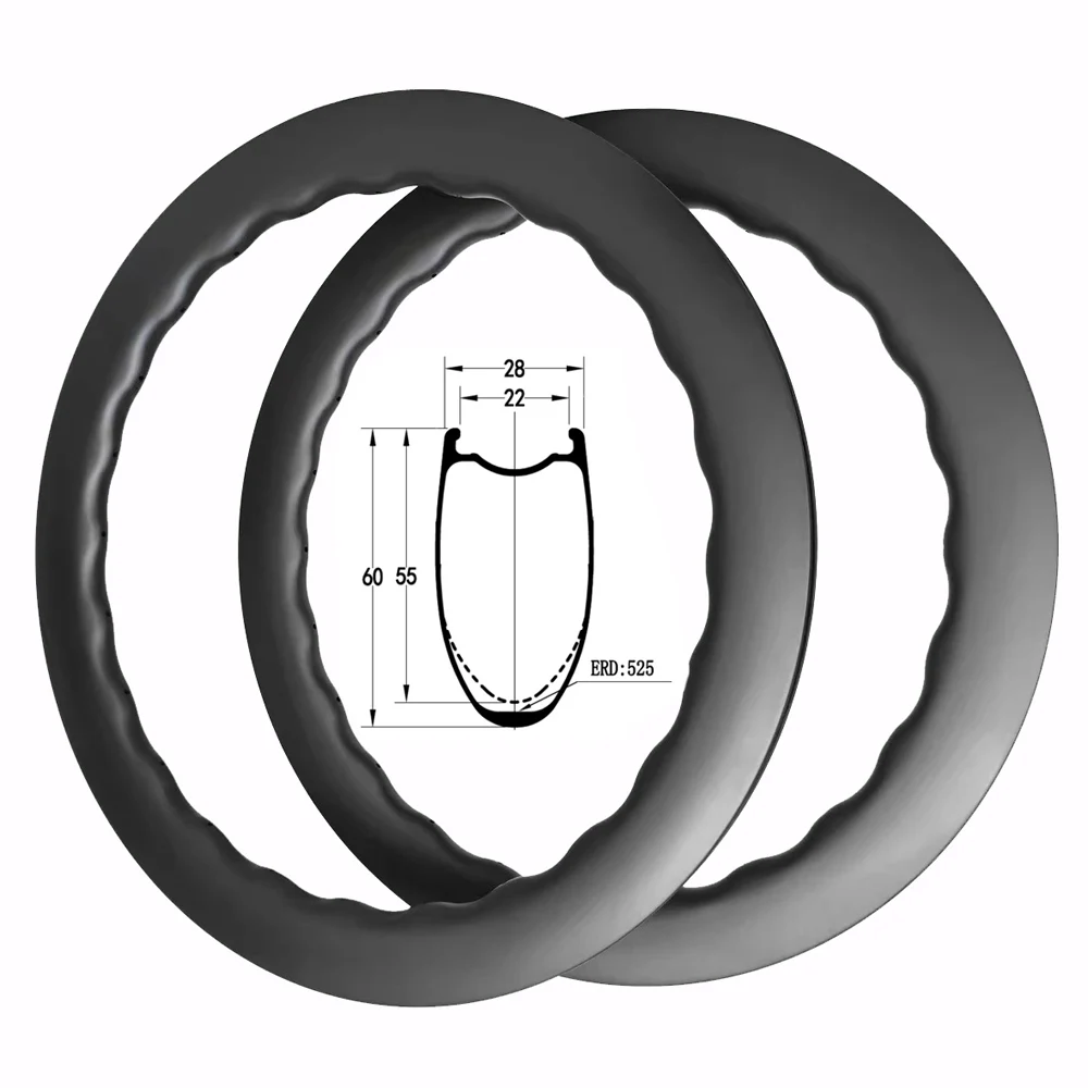Колеса дискового тормоза LIENGU 470g с волнистыми элементами 700C глубина 55 мм 60 для