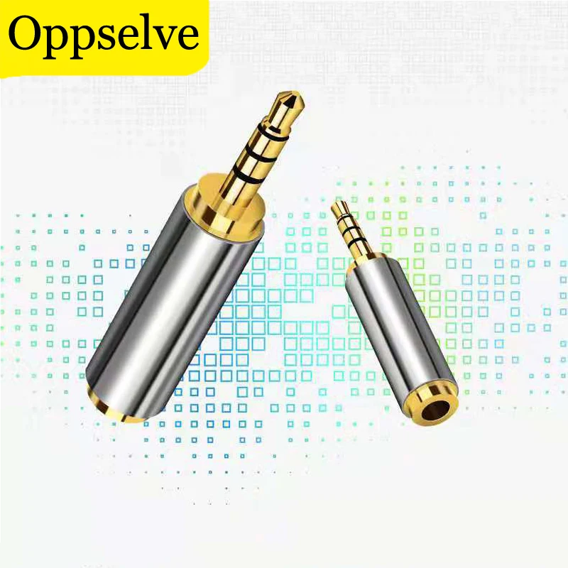 3.5mm Jack Plug 4 Pole Head Phone Earphone Stereo Audio Adapter Converter for Cable 3.5 Male to 2.5 Female Support Microphone