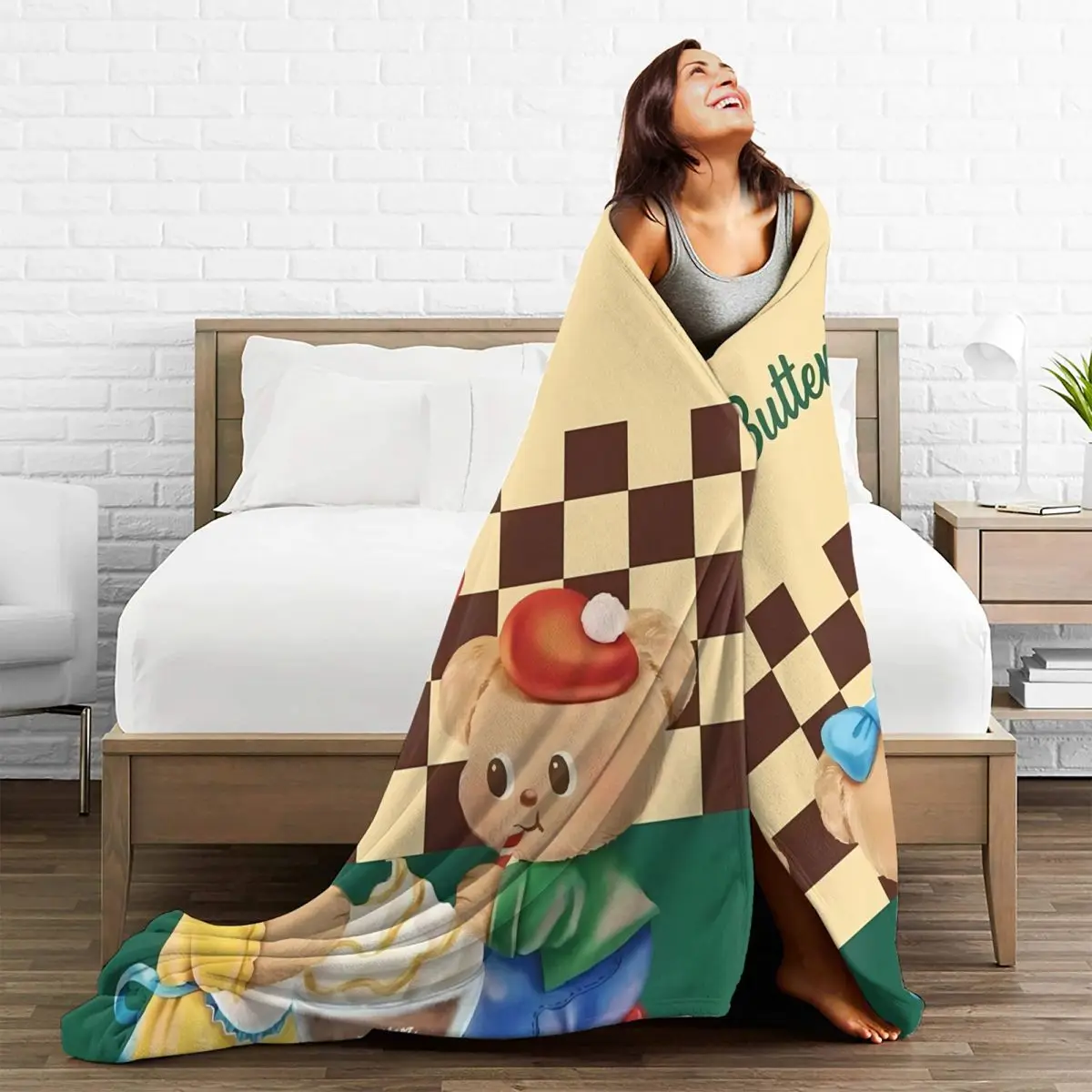 Одеяло с медведями B-Butters фланелевое одеяло для кемпинга мягкое дизайнерское