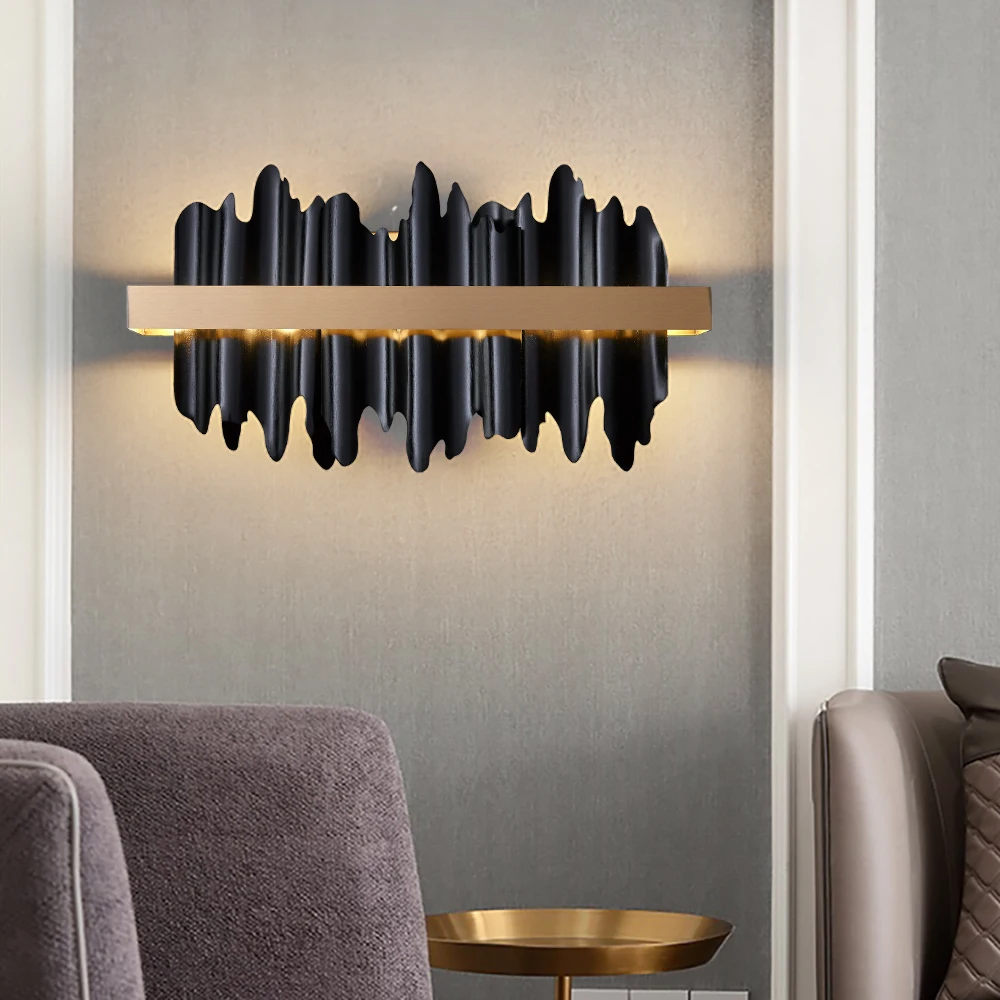 

Modern led wall light gold/black wall light for bedroom living room luxury hall hotel daily lighting home decoration