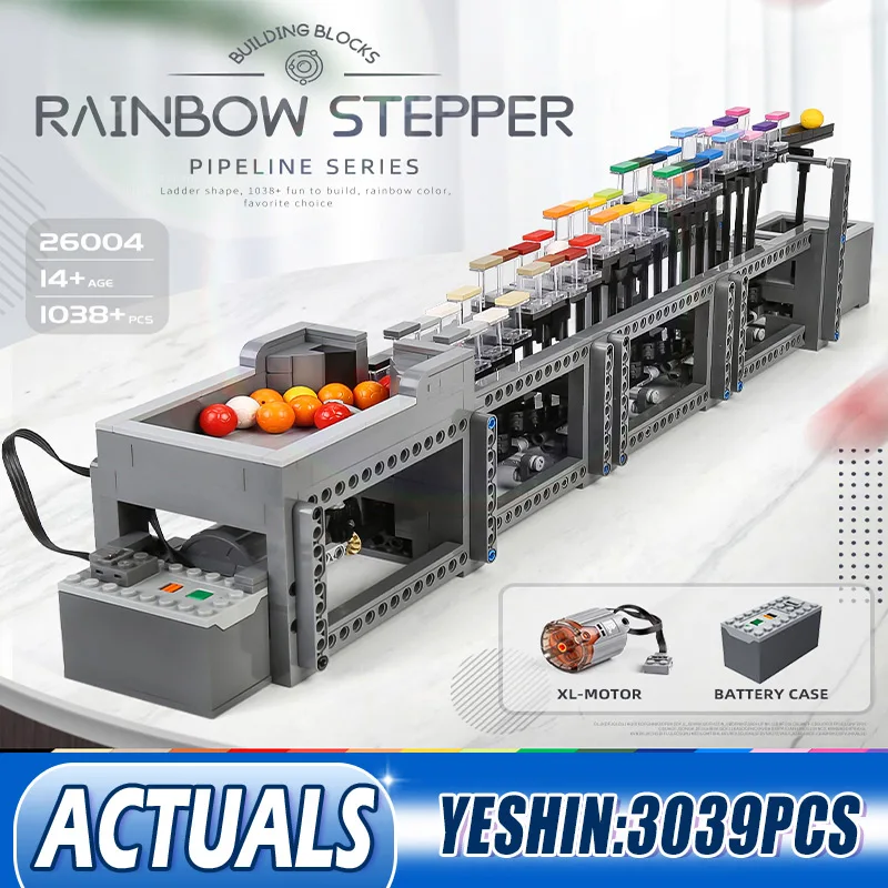 26004 креативные электрические игрушки MOULD KING для мальчиков модель радужного