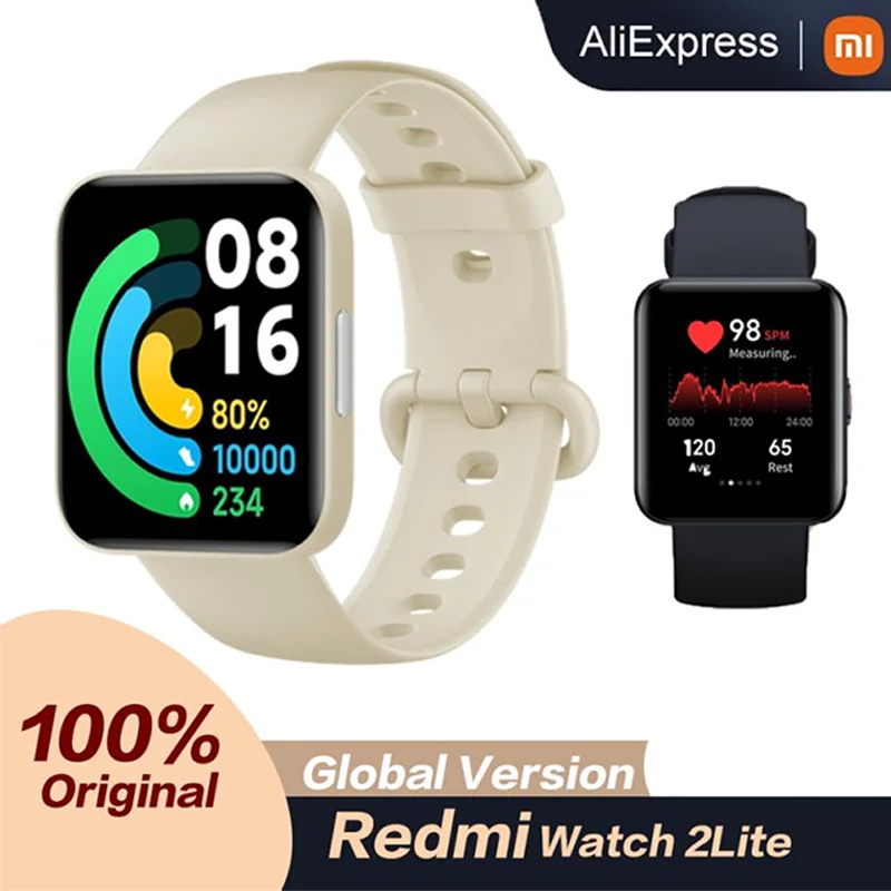 

Оригинальные Смарт-часы Xiaomi Redmi Watch 2 Lite с пульсометром и измерением кровяного кислорода