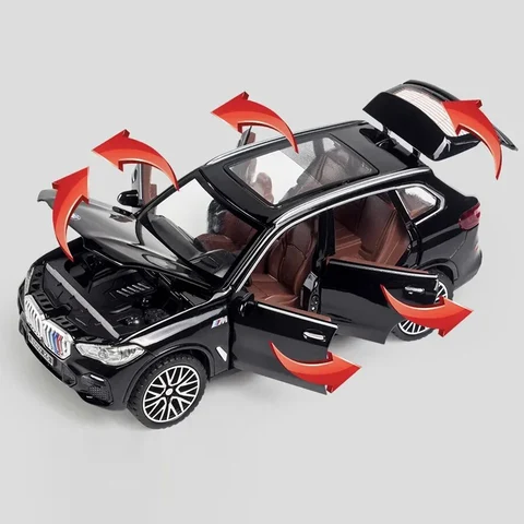 BMW X5 SUV Масштаб 1:32, Металлическая Литая Под Давлением Модель Автомобиля С Высококачественными Искусственными Звуками