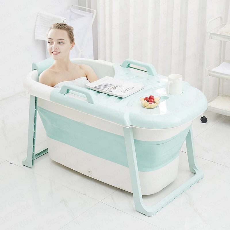 

Bath Barrel Adult Folding Household Barrel Detachable Large Tub Plastic Thickening Bathtub Baignoire Gonflable Adulte Foot Bath