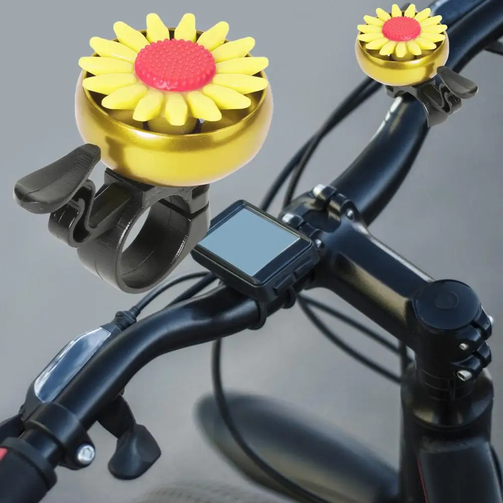 

Plastic Quality Wear Resistant Bicycle Bell Sunflower Decor Bike Bell Mini Cycling Accessories