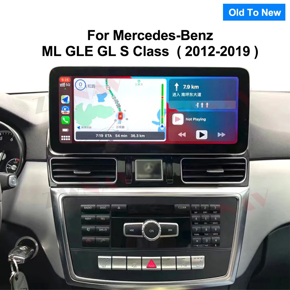 Автомобильная магнитола для Mercedes BENZ GLE GLS W166 X166 ML GL 2024-2012 Snapdragon 2019 Android