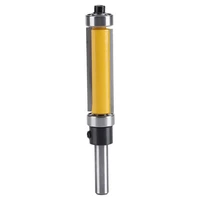 straight router bit milling cutter flush trim router bit with top bottom bearing 1 12h 14 shank woodworking cnc end mill