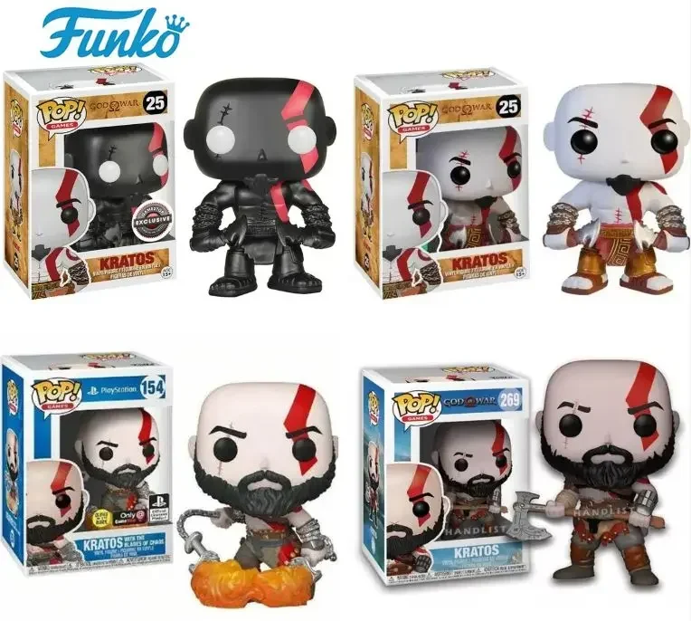 NEW Funko POP God of War Kratos 25# 269# 154# Glows in the Dark PVC Action Toy Figures Brinquedos Vinyl Figure Collection Toys