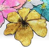 20cm single layer large sequins flowers patches fashion applique for clothing sew on parch for clothes
