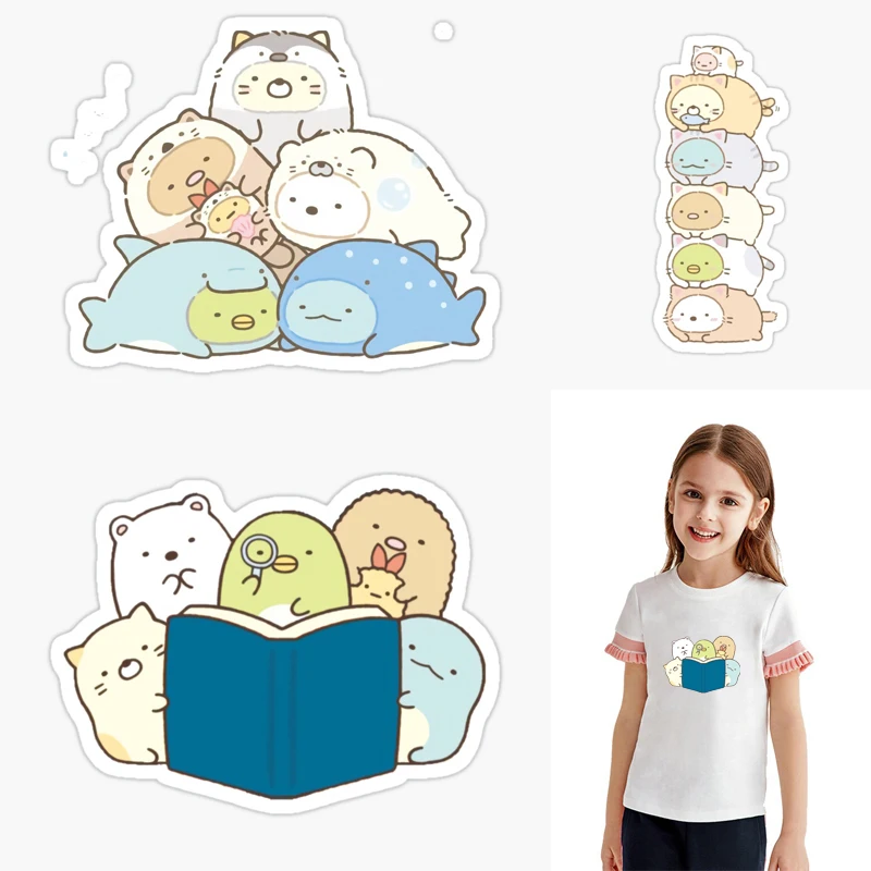 Kawaii утюжок на Sumikko Gurashi нашивка для одежды DIY симпатичная футболка аппликация