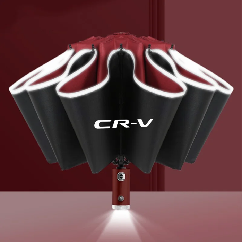 

Automatic Umbrella with Reflective Stripe Reverse Led Light 10 Ribs Umbrella For Honda CRV cr-v 2019 2016 2020 2017