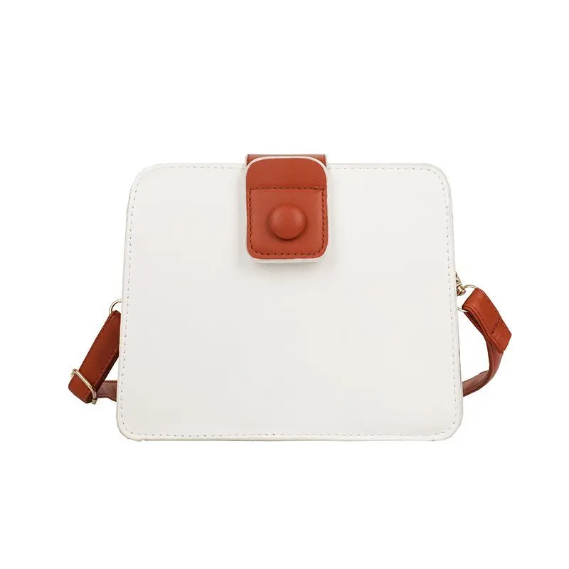 2022 Autumn  Winter New Women Small Square Bags Simple Fashion Contrast Color Shoulder Messenger Bag All-match