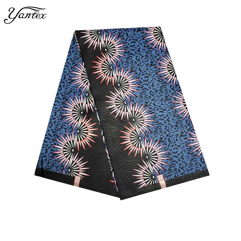 

YANTEX тисненые Африканские Восковые принты ткань Daviva рисунок полиэстер искусственный воск 6 ярдов/шт. Для девочки