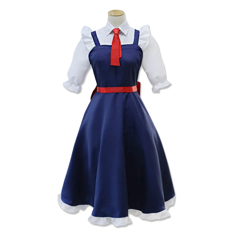 Косплей костюм горничной из м/ф дракон голубого цвета |