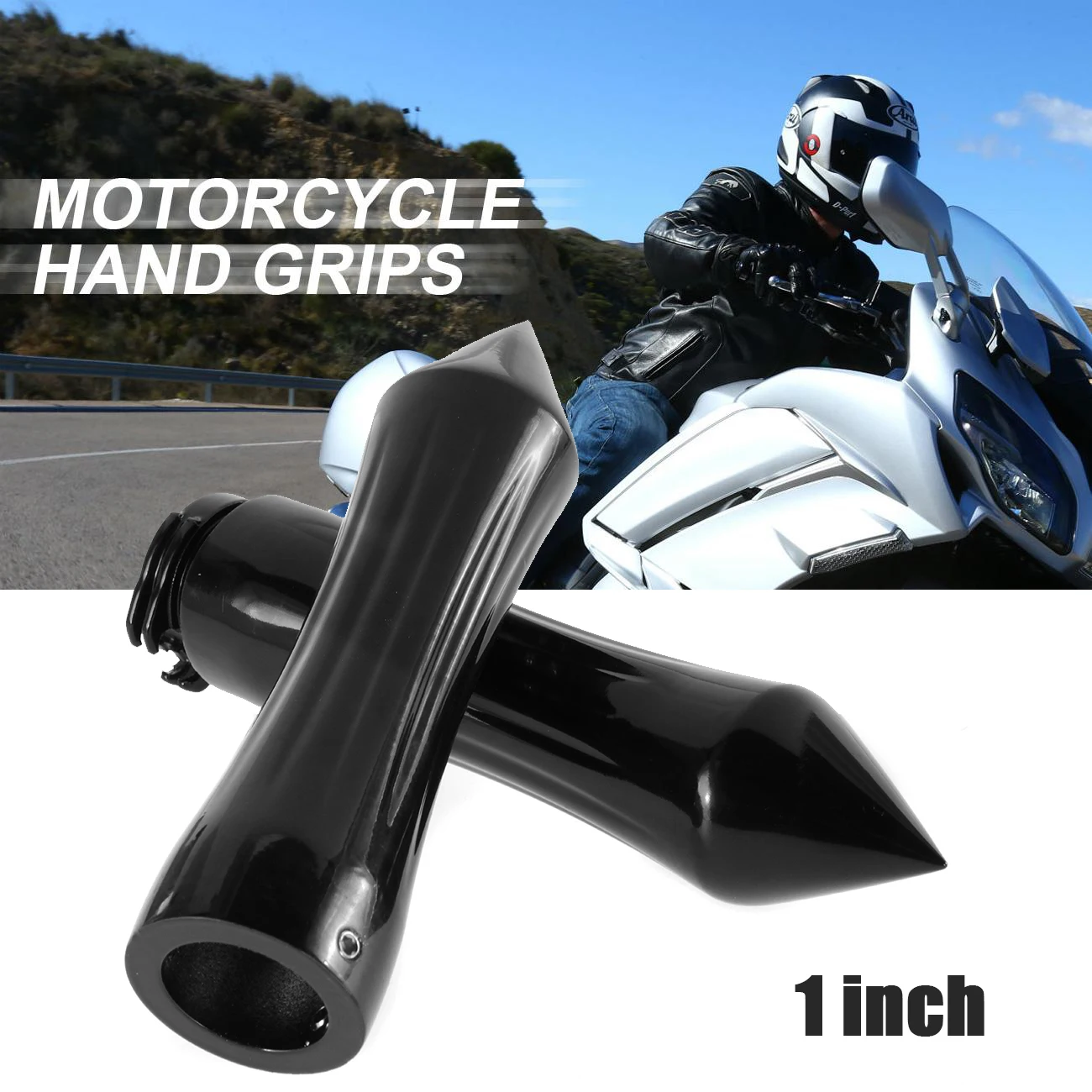 

Черные мотоциклетные ручки для Honda Yamaha Suzuki Kawasaki Harley с 1 дюймовым рулем