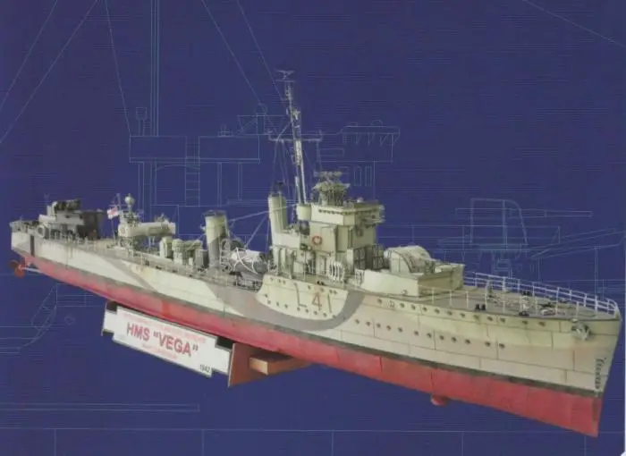 

3d Бумага Warship hms Vega «сделай сам»