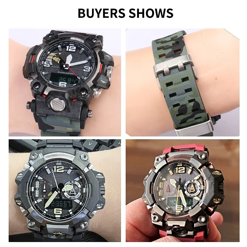 Фото Ремешок для часов из смолы для Casio G-SHOCK Mudmaster GWG-2000 GWG-2040, сменный резиновый ремешок для часов, мужской спортивный водонепроницаемый браслет №2