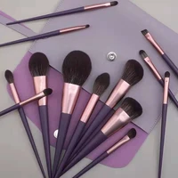 grape purple 10 cosmetic brush sets makeup tools blush gloss paint eye shadow brush super soft