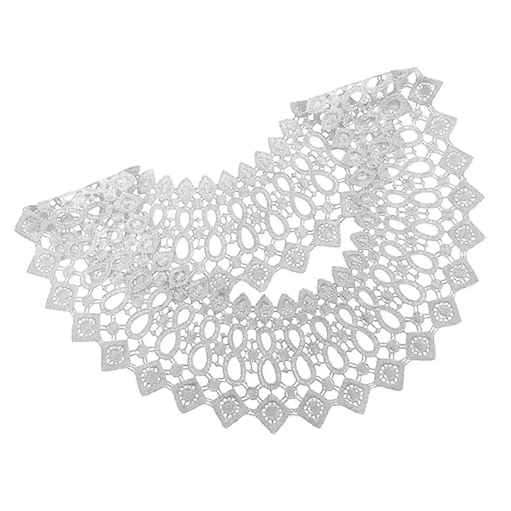 Молочный шелк полый DIY Вышивка шейный воротник одежда швейная аппликация Декор