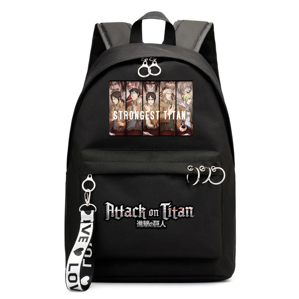 

Attack on Titan Knapsack Boys Girls Schoolbag Packsack Zipper Backpack Shoulders Fashion Laptop Bag Teenger Student Bookbag Gift