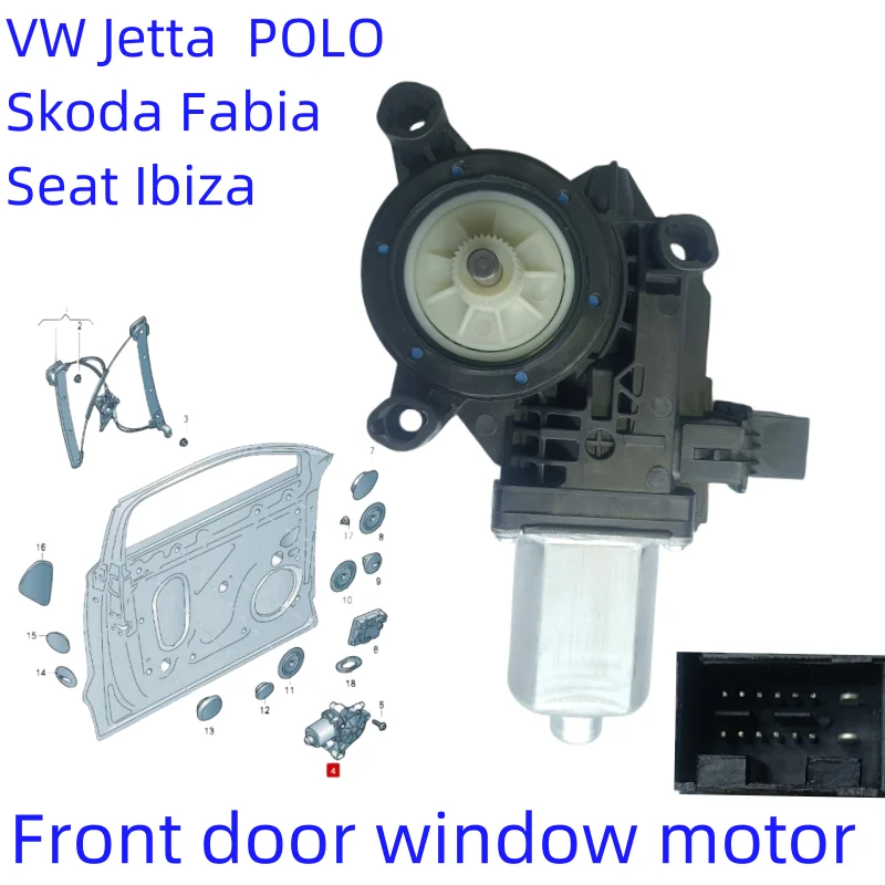Мотор для окон VW Jetta POLO Amarok Skoda Fabia Seat Ibiza 6R0959801 6R0959802 6R0959801M 6R0959801Q 6R0959802P 6R0959801AL