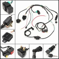 1set full complete electrics wiring harness cdi stator 6 coil for motorcycle atv quad pit bike buggy go kart 90cc 125cc