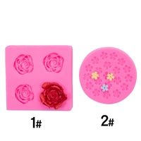 rose flower shape silicone molds handmade polymer clay mould epoxy resin casting tool plaster fondant mold cake decoration tool