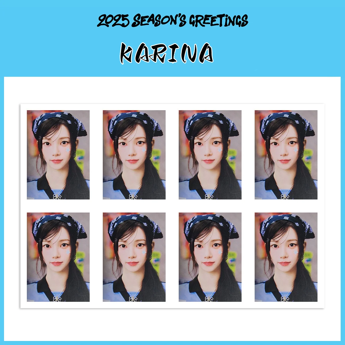 Фото KPOP 2025 СЕЗОНОВЫЕ РЫЧКИ ГИСТЕЛЬ КАРИНА ID Card Радиоуправляемая фотобумага Один дюйм Фото на паспорт ЗИМА NINGNING Коллекционная карта для фанатов №4