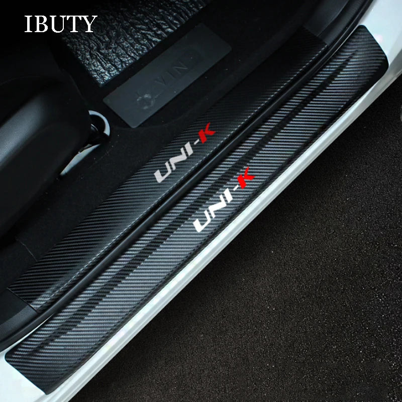 

For Changan UNI-K 2021 2022 Car Door Sill Protector Car Door Anti-kick Pad Cover Co-pilot Storage Box Surface Paste Stickers
