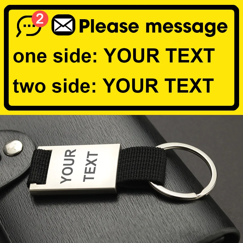Персонализированные брелки для ключей мужчин женщин из нержавеющей стали с